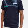 T-shirt imprimé Glitch pour homme