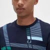 T-shirt imprimé Glitch pour homme