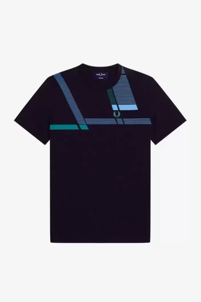 T-shirt imprimé Glitch pour homme