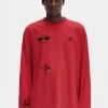 T-shirt imprimé à manches longues pour homme