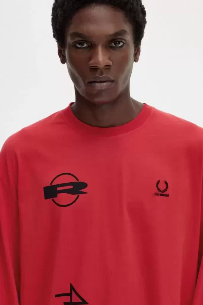 T-shirt imprimé à manches longues pour homme