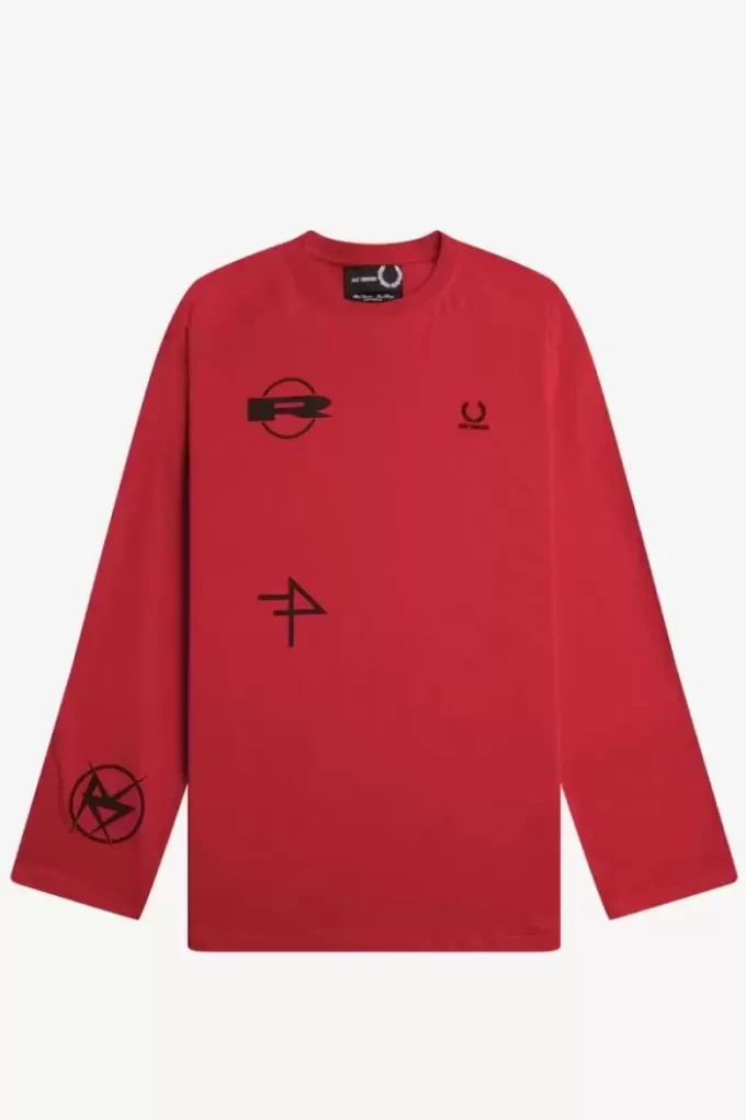 T-shirt imprimé à manches longues pour homme