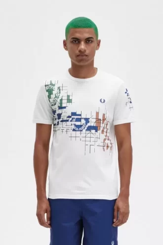 T-shirt à imprimé quadrillé pour homme