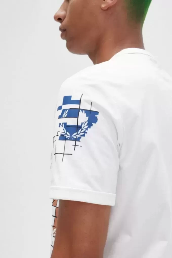 T-shirt à imprimé quadrillé pour homme