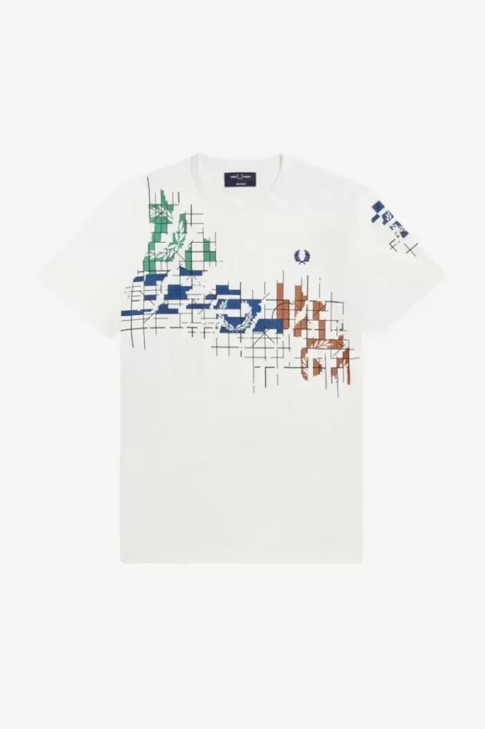 T-shirt à imprimé quadrillé pour homme