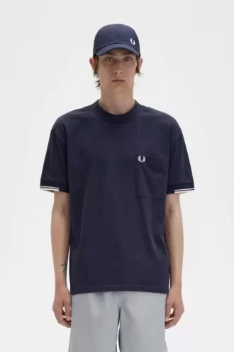 T-shirt à manches à liseré pour homme