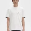 T-shirt à manches à liseré pour homme