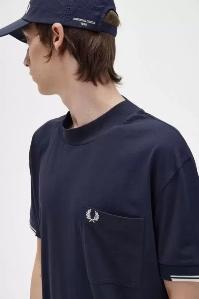 T-shirt à manches à liseré pour homme
