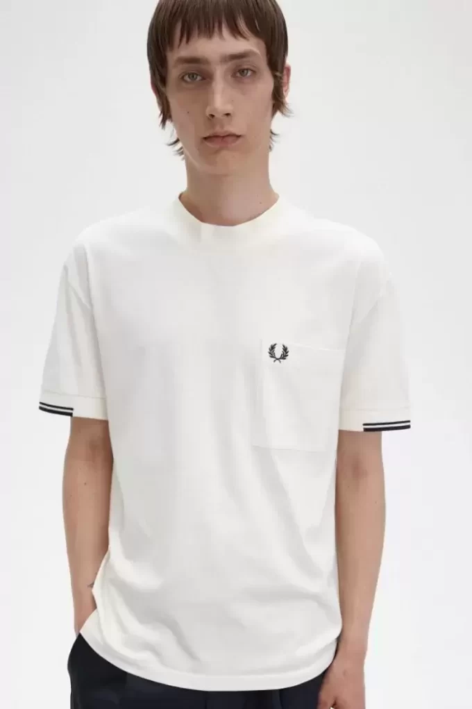 T-shirt à manches à liseré pour homme