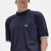 T-shirt à manches à liseré pour homme