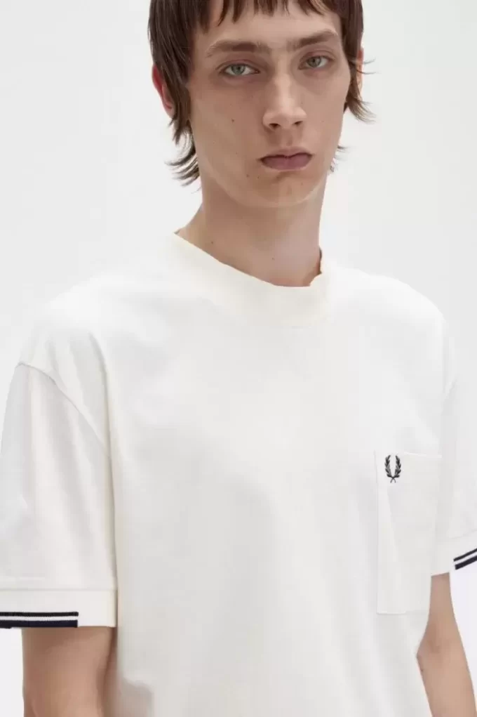 T-shirt à manches à liseré pour homme