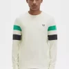 T-shirt à manches longues et empiècements pour homme