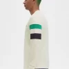 T-shirt à manches longues et empiècements pour homme