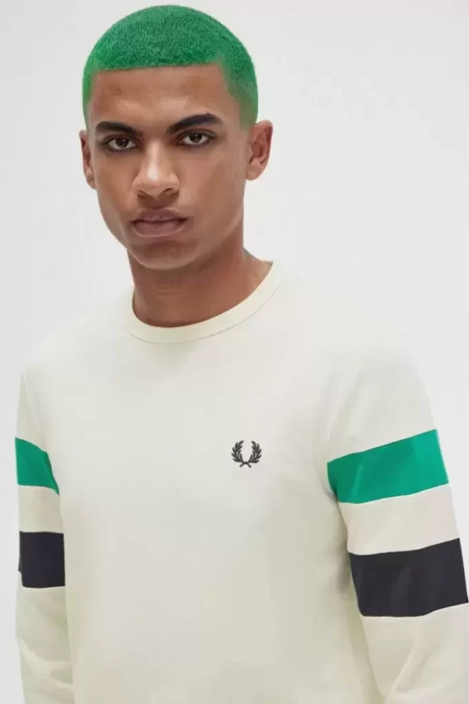 T-shirt à manches longues et empiècements pour homme
