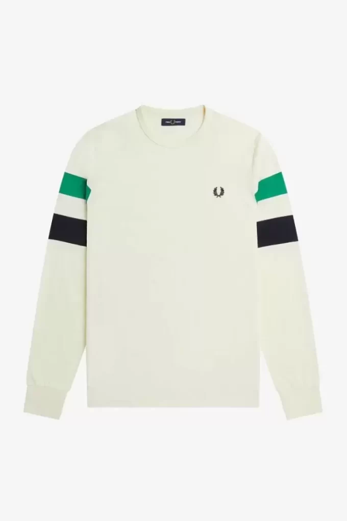 T-shirt à manches longues et empiècements pour homme