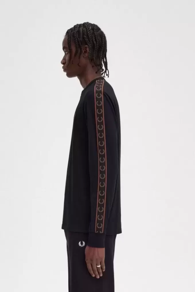 T-shirt à manches longues pour homme avec bande adhésive