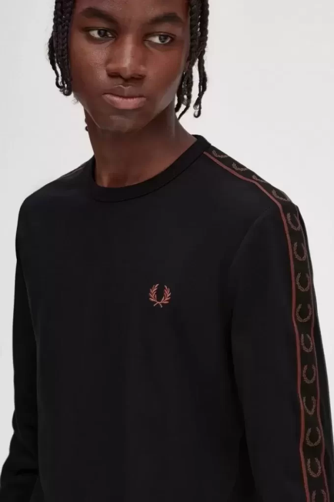 T-shirt à manches longues pour homme avec bande adhésive