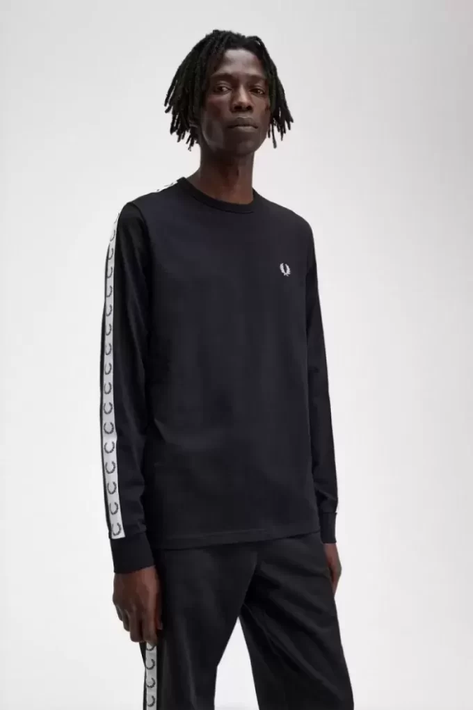 T-shirt à manches longues pour homme avec bande adhésive