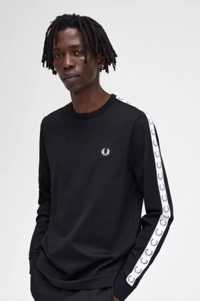 T-shirt à manches longues pour homme avec bande adhésive