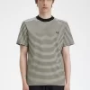 T-shirt épais à fines rayures pour homme