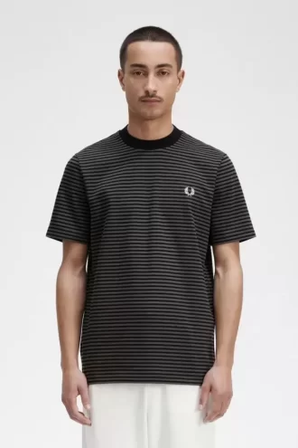 T-shirt épais à fines rayures pour homme