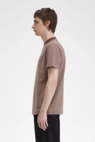 T-shirt épais à fines rayures pour homme