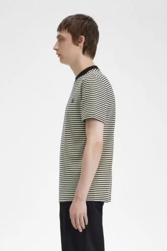 T-shirt épais à fines rayures pour homme