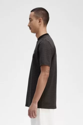 T-shirt épais à fines rayures pour homme