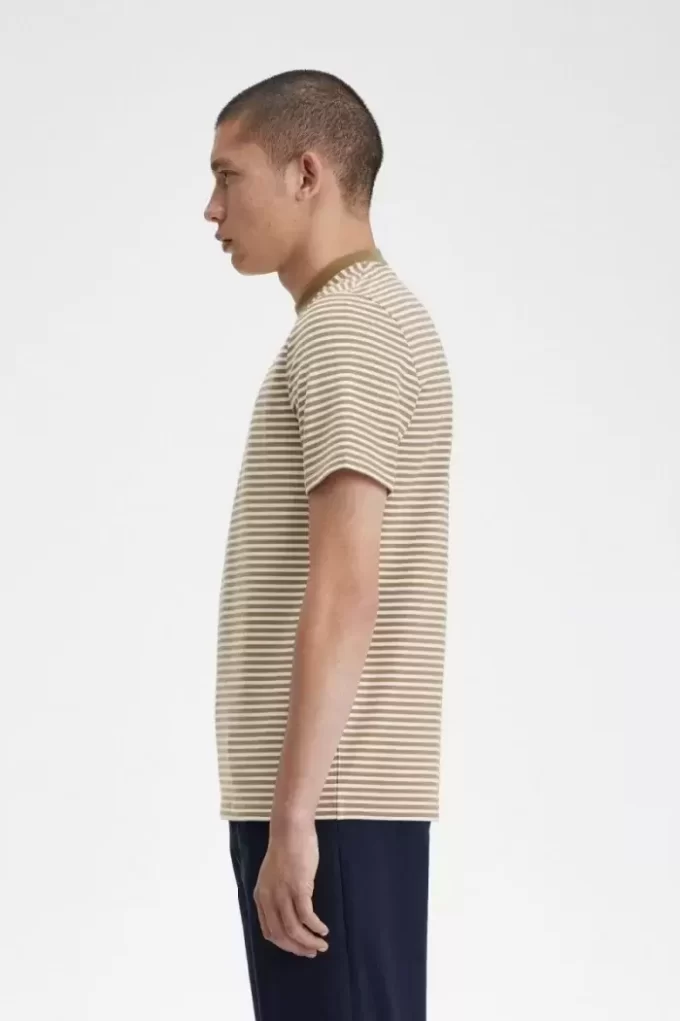 T-shirt épais à fines rayures pour homme