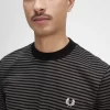 T-shirt épais à fines rayures pour homme