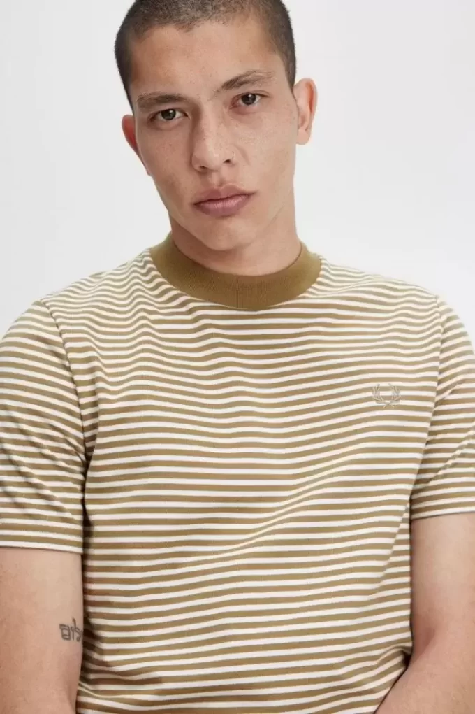 T-shirt épais à fines rayures pour homme