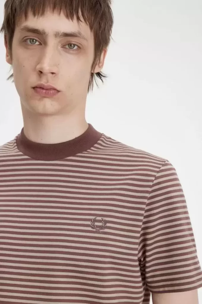 T-shirt épais à fines rayures pour homme