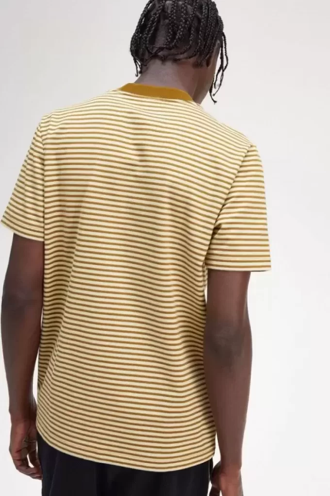 T-shirt épais à fines rayures pour homme