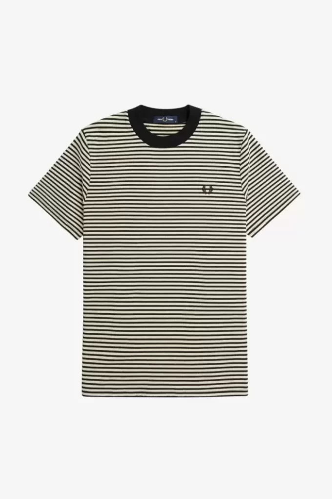 T-shirt épais à fines rayures pour homme