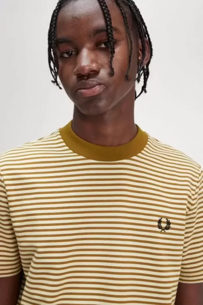 T-shirt épais à fines rayures pour homme