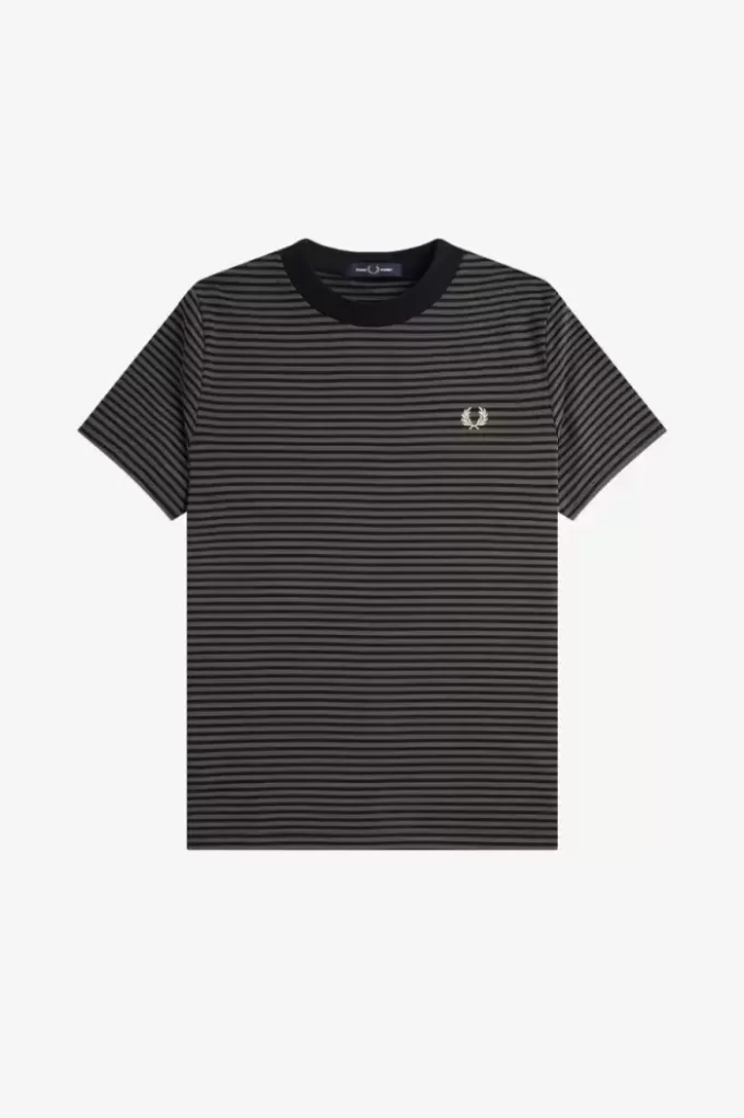 T-shirt épais à fines rayures pour homme