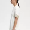 T-shirt piqué à bordure transparente pour femme