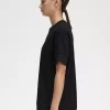 T-shirt piqué à bordure transparente pour femme