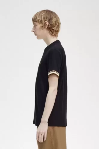 T-shirt piqué à liseré audacieux pour homme