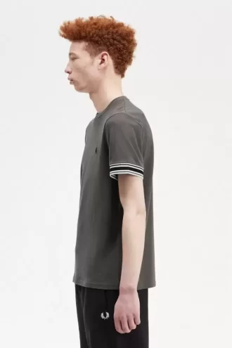 T-shirt piqué à liseré audacieux pour homme