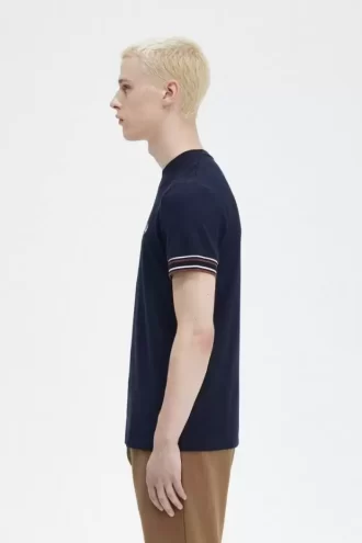 T-shirt piqué à liseré audacieux pour homme