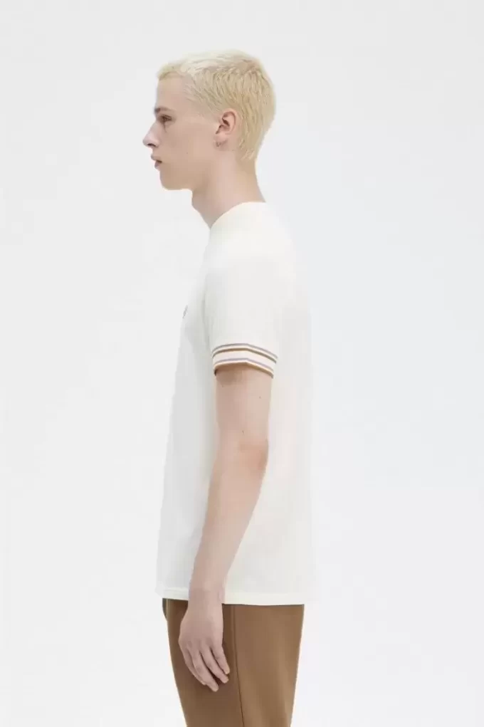 T-shirt piqué à liseré audacieux pour homme