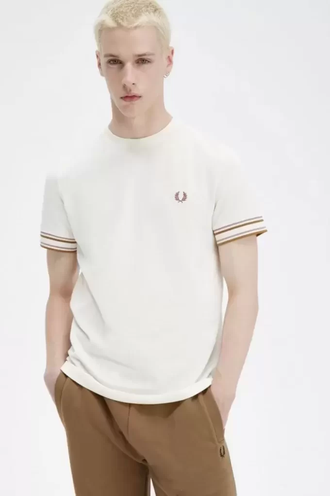 T-shirt piqué à liseré audacieux pour homme