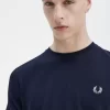 T-shirt piqué à liseré audacieux pour homme