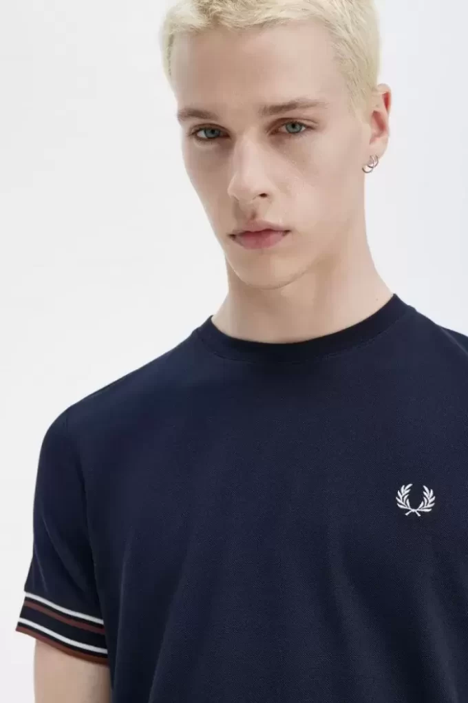 T-shirt piqué à liseré audacieux pour homme