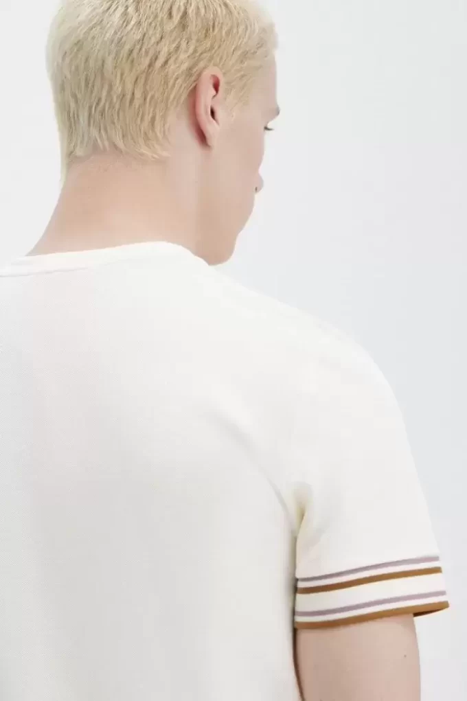 T-shirt piqué à liseré audacieux pour homme