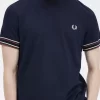 T-shirt piqué à liseré audacieux pour homme