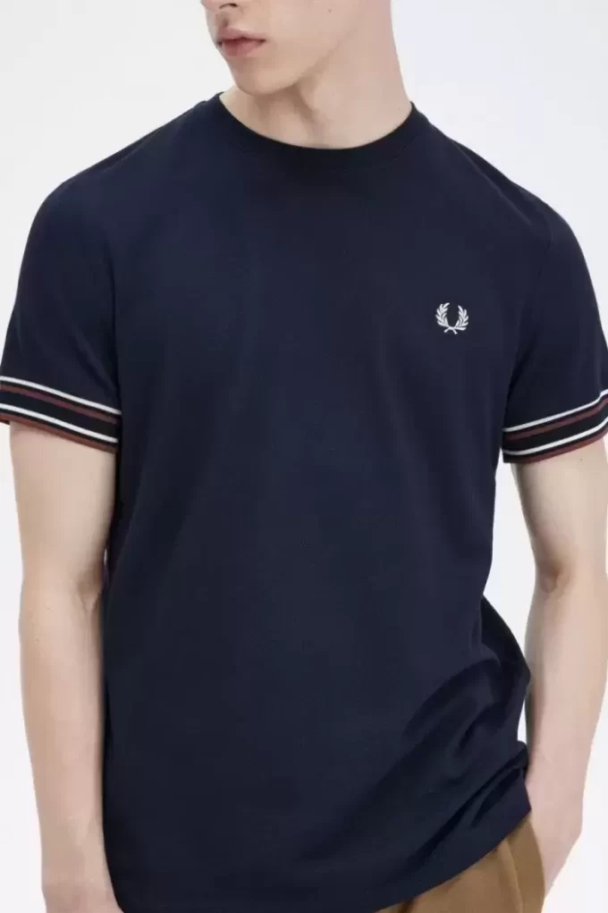 T-shirt piqué à liseré audacieux pour homme