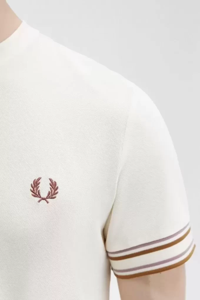 T-shirt piqué à liseré audacieux pour homme