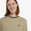 T-shirt piqué à manches longues pour homme